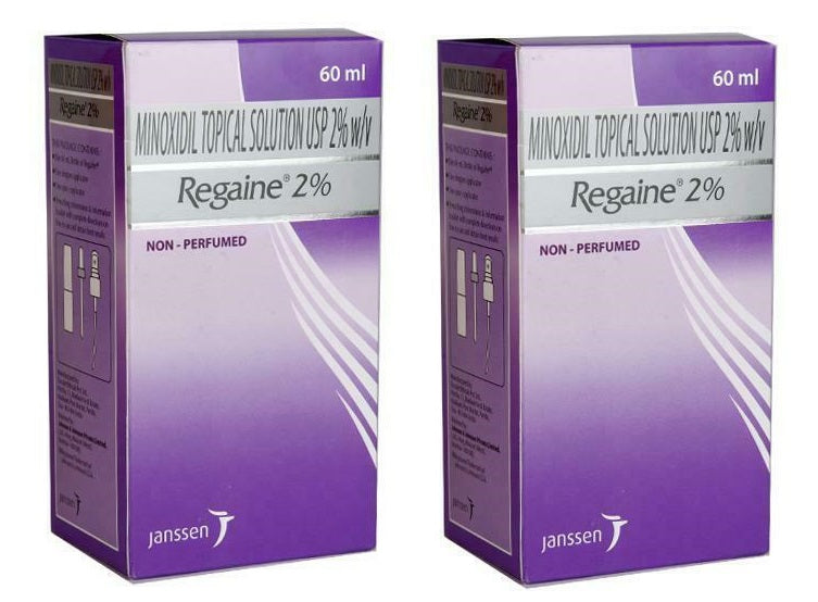 2 x REGAINE for Women Regular 2% Minoxidil  Solution 60ml