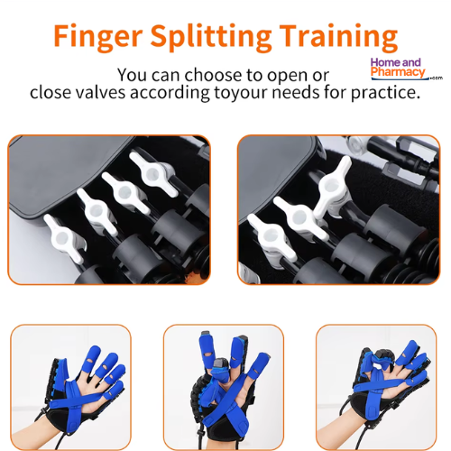 Left / Right Hand Finger Rehabilitation Exerciser Robot Gloves Stroke Hemiplegia Training Equipment Therapy