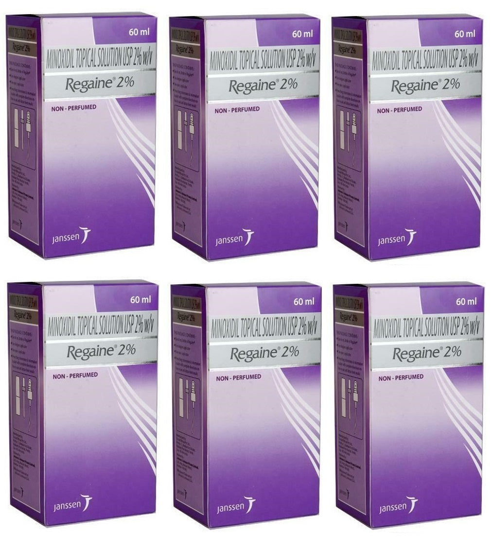 6 x REGAINE for Women Regular 2% Minoxidil  Solution 60ml
