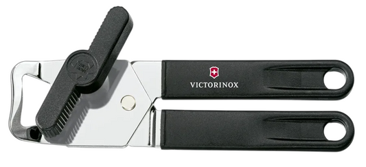 Victorinox Universal Can Opener, With Bottle Opener, Safe and easy-to-use Tool, Robust Plastic Handle, Black