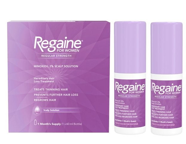 2 x REGAINE for Women Regular 2% Minoxidil  Solution 60ml