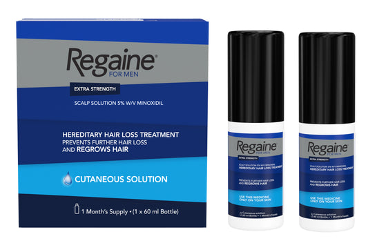 2 x REGAINE for Men Extra strength 5% Minoxidil  Solution 60ml