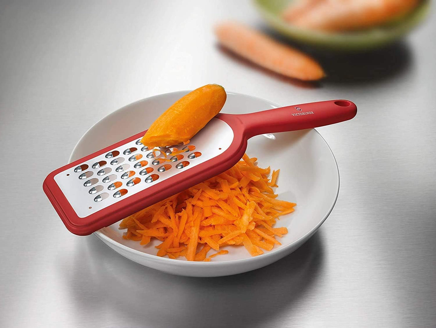 Victorinox Grater, Coarse, Extra Sharp, Robust Plastic Handle, Dishwasher Safe, Red