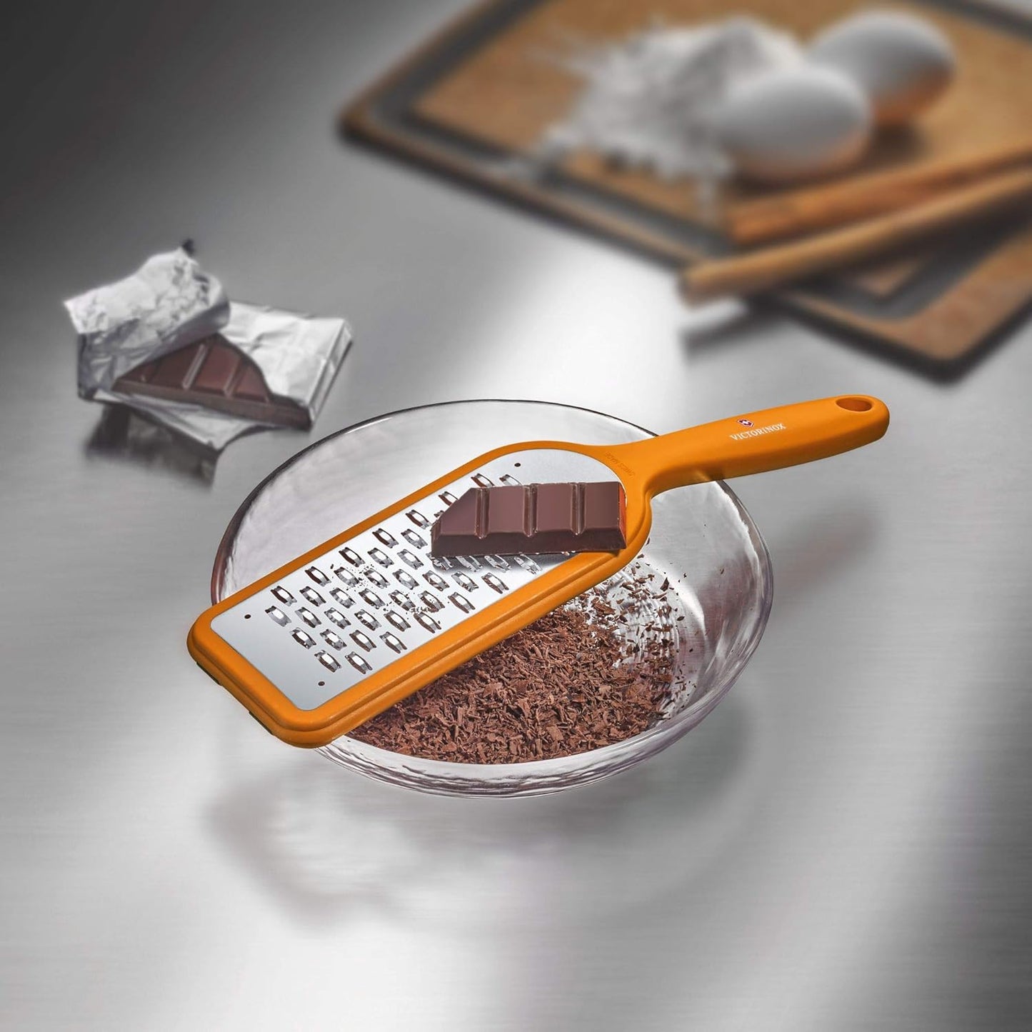 Victorinox Grater, Ribbon Type, Extra Sharp, Robust Plastic Handle, Orange