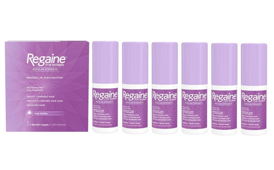 6 x REGAINE for Women Regular 2% Minoxidil  Solution 60ml